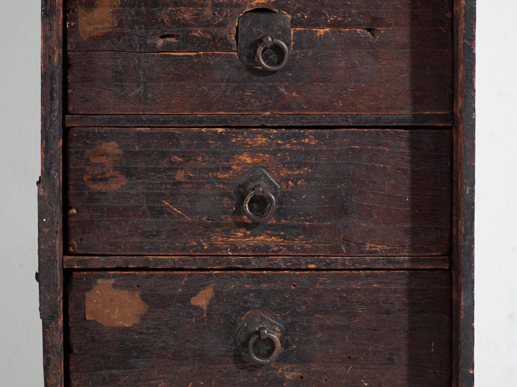 Antique Japanese Archive Cabinet – Meiji / Taishō Period (C.1880 1926) #74 photo vintage