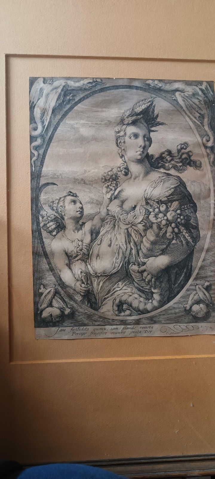 Pin Engraving . Cerere Hendrik Goltzius (1558 1617) Cerere photo 167.0