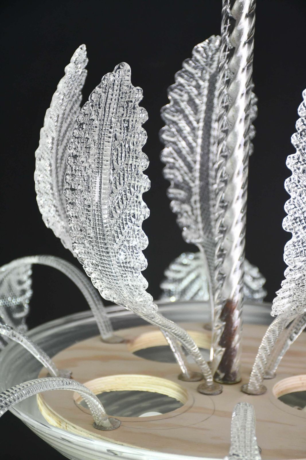 Lovely Art Deco Barovier E Toso Chandelier, Murano Glass, 1940s photo buy