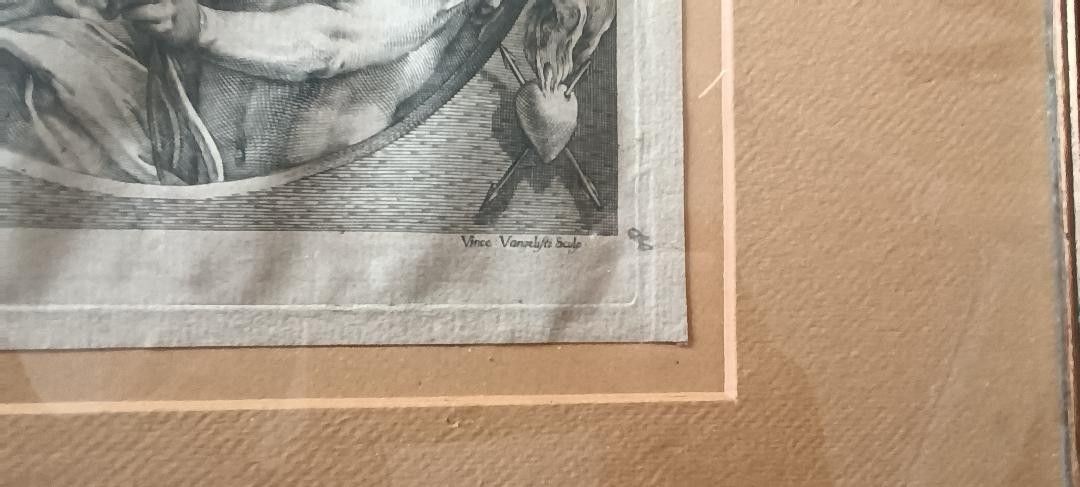 Engraving Vincenzo Vangelisti (1740 1798) By Goltzius, Hendrick photo vintage