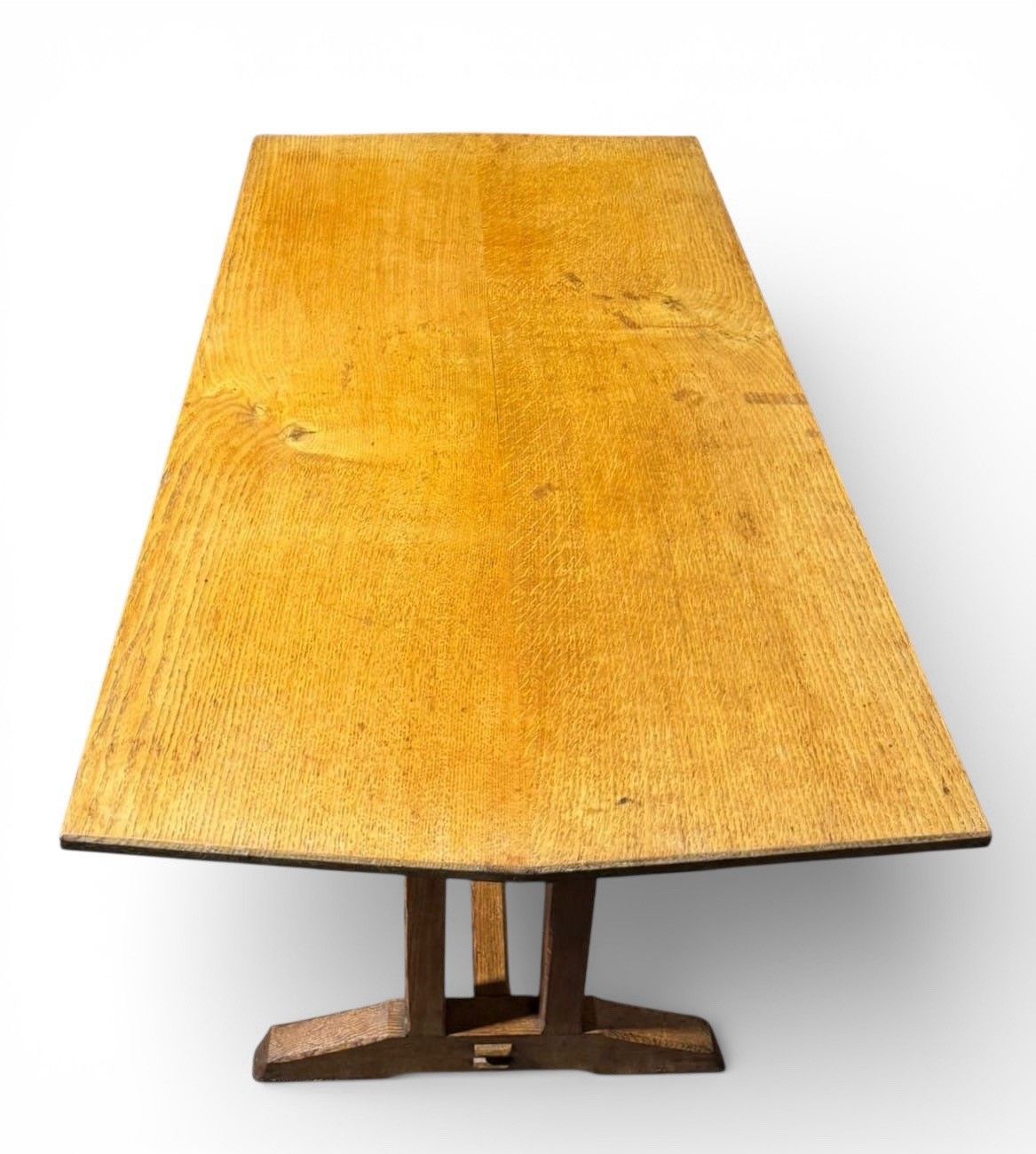 photo furniture Arts And Crafts Golden Oak Refectory Table Dining Table Cotsworld School C1920s
