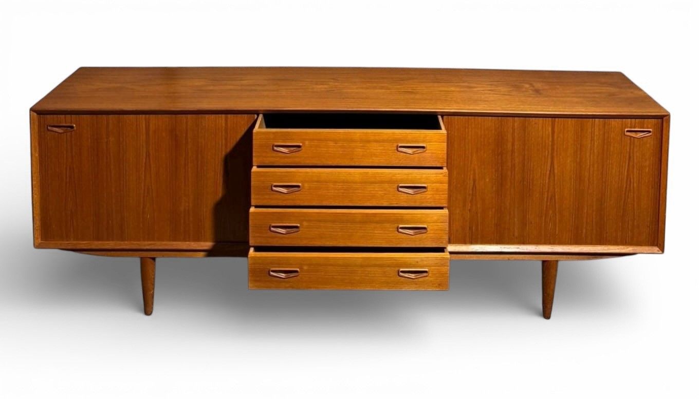 Danish Clausen And Sons Teak Sideboard Mid Century Sliding Doors Rare C1960s photo for sale
