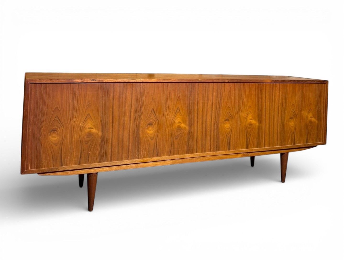 Danish Clausen And Sons Teak Sideboard Mid Century Sliding Doors Rare C1960s photo vintage