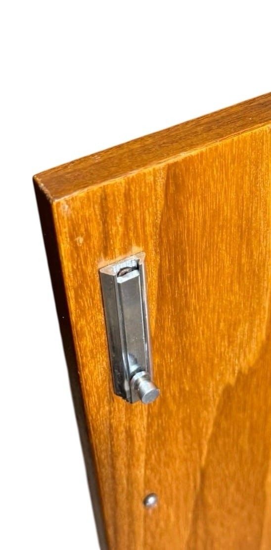 Teak And Steel Drinks Cabinet Cocktail Cabinet Mid Century Hair Pin Legs C1970s photo for sale