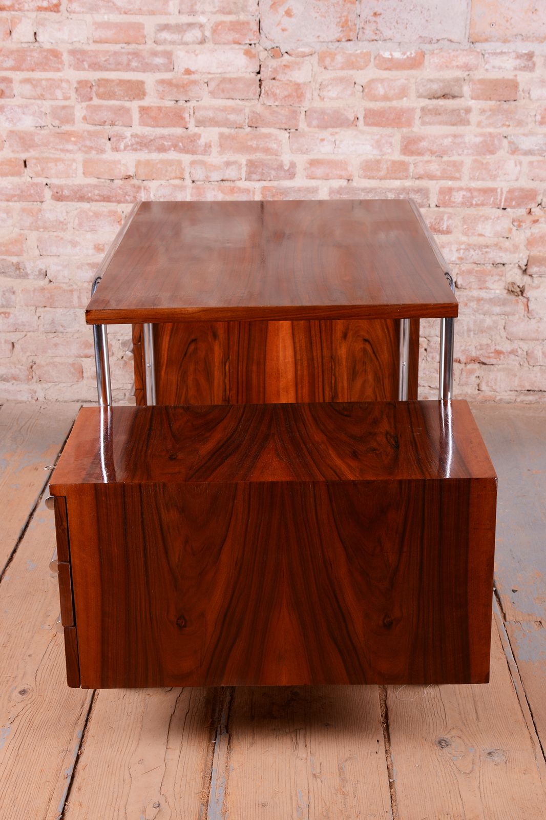photo for sale Restored Bauhaus Writing Desk, By A. Lurcat For Kovona, Walnut, Czech, 1920s