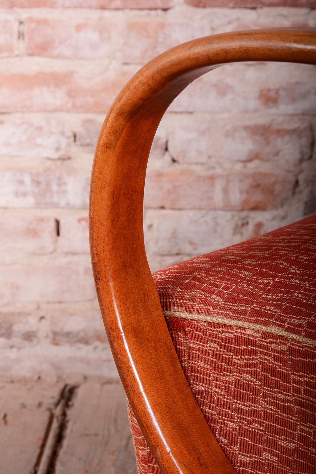 Original Art Deco Armchair, By J. Halabala For Up Zavody, Beech, Czech, 1920 photo vintage