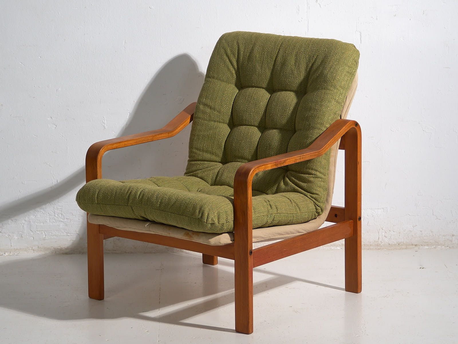 Olive Green Vintage Armchair (C.1950) #80 photo vinterior