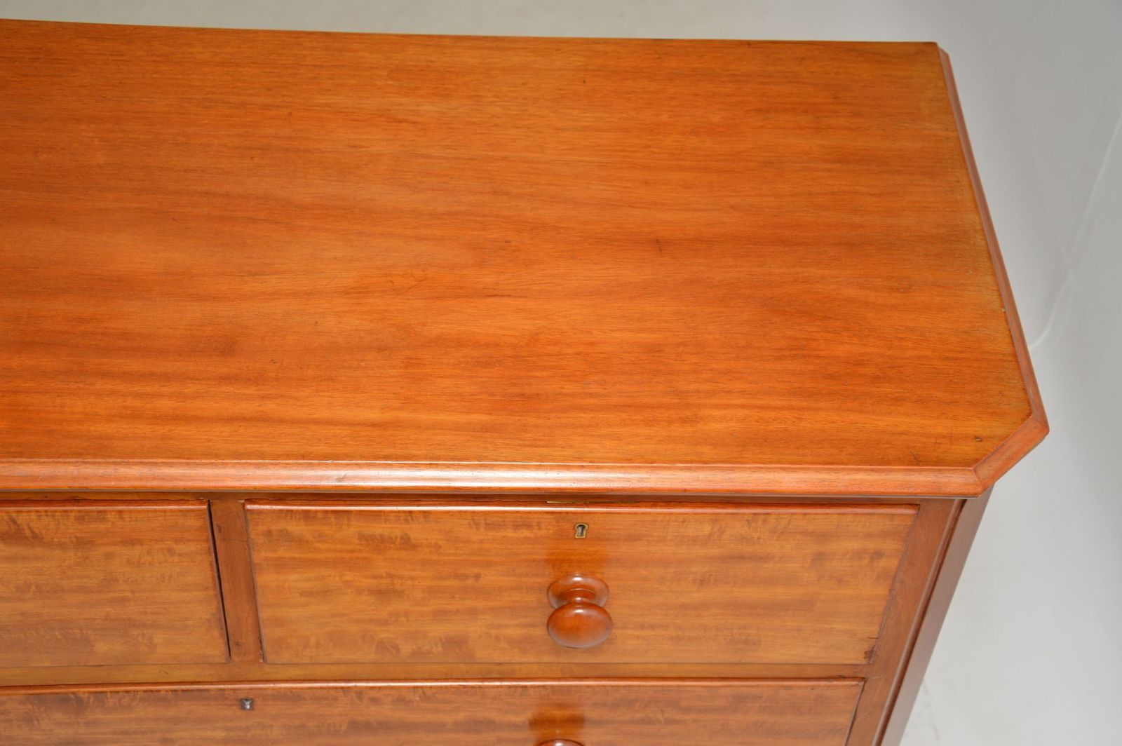 Furniture Large Antique Victorian Mahogany Chest Of Drawers photo