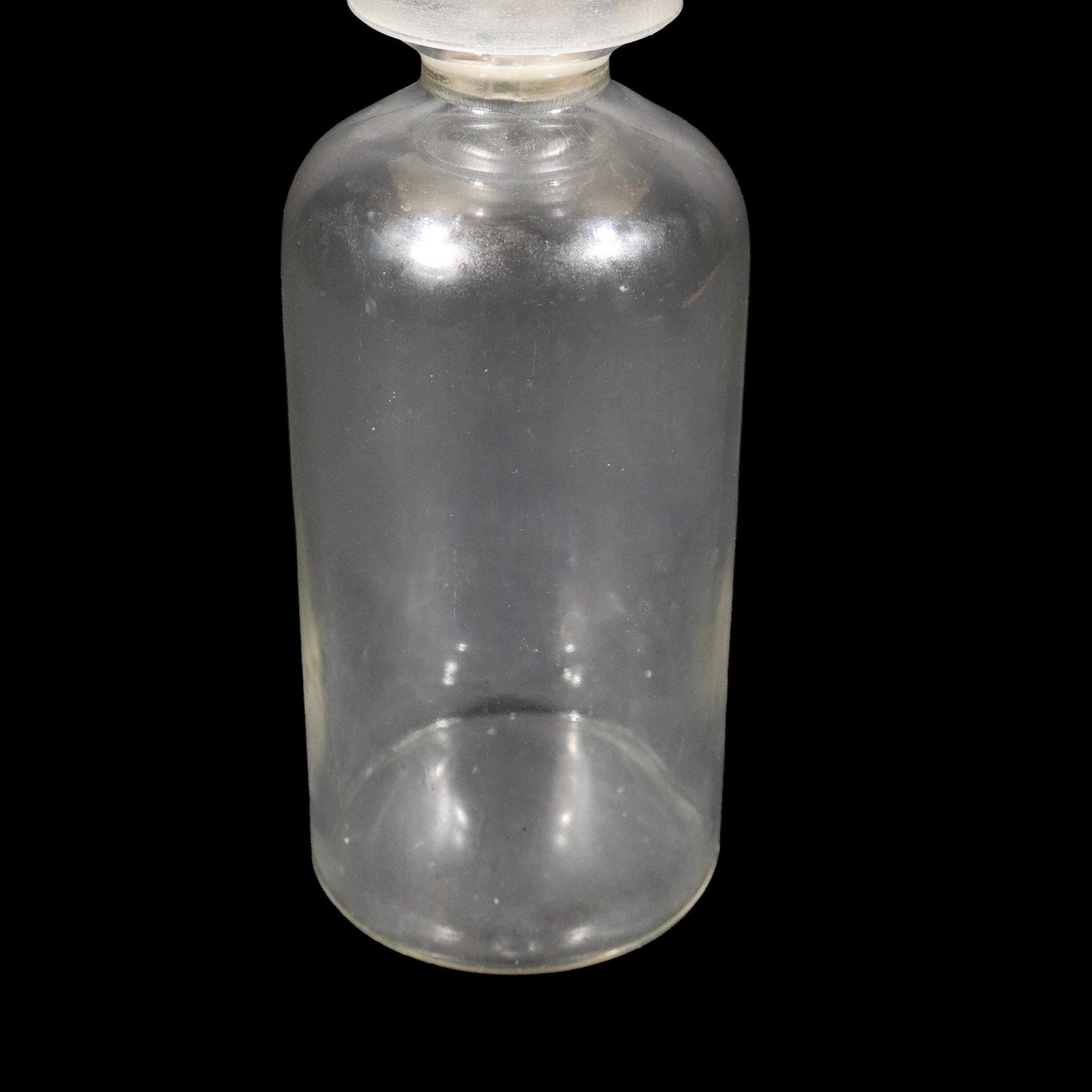 Antique French Laboratory Oil Bottle With Large Domed Glass Stopper, 1900s Medical Curiosity photo vinterior