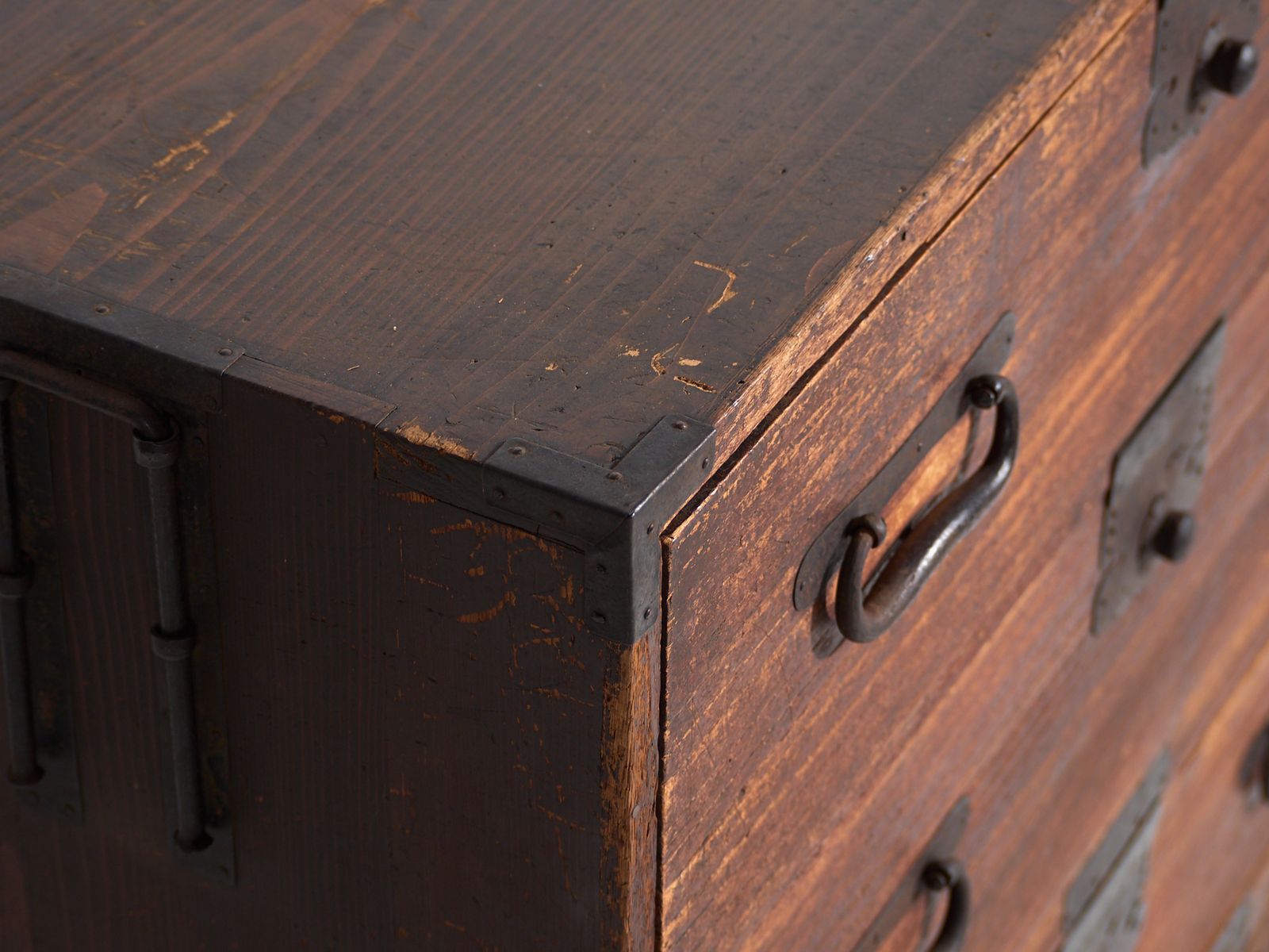 Antique Tansu Chest Of Drawers With Small Door – Meiji / Taishō Period (C.1868 1926) #33 photo for sale
