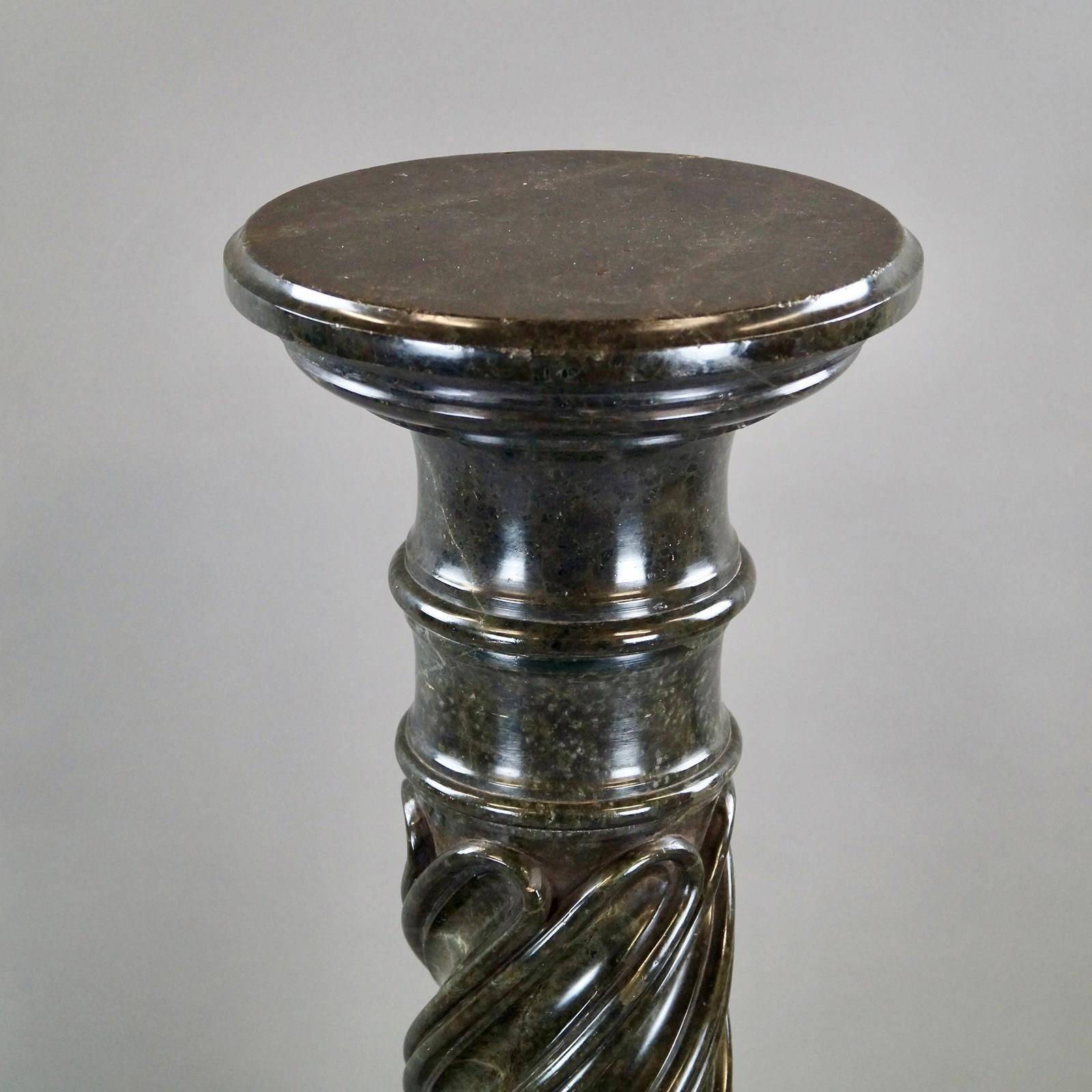 A French Mid 19thc Verde Antico Marble Column photo furniture