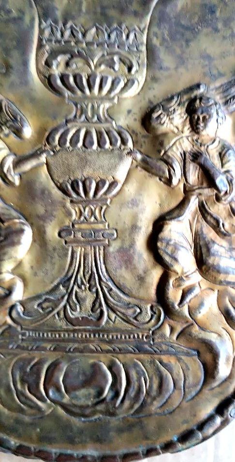 photo for sale Antique Tabernacle Door   Baroque Decoration In Gilded Brass