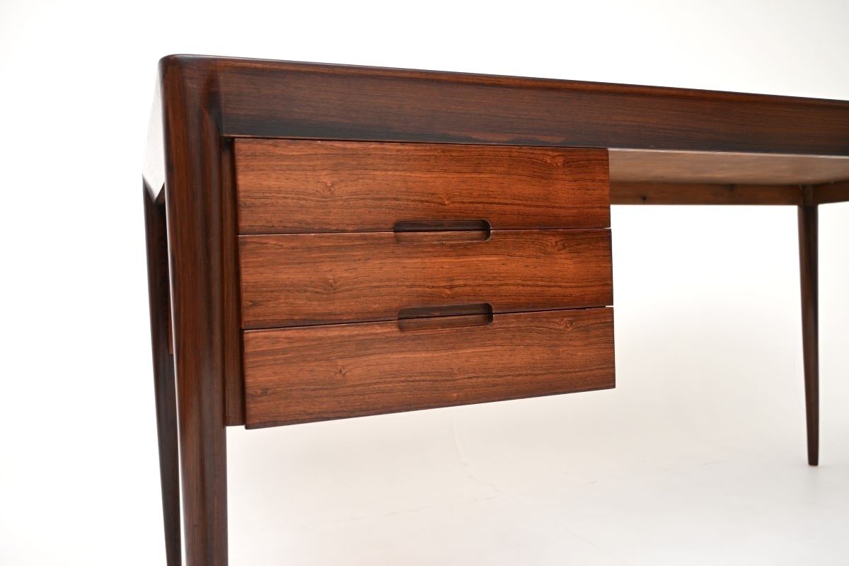 Danish Vintage Rosewood Model 36 Desk By Erik Riisager Hansen For Haslev photo for sale