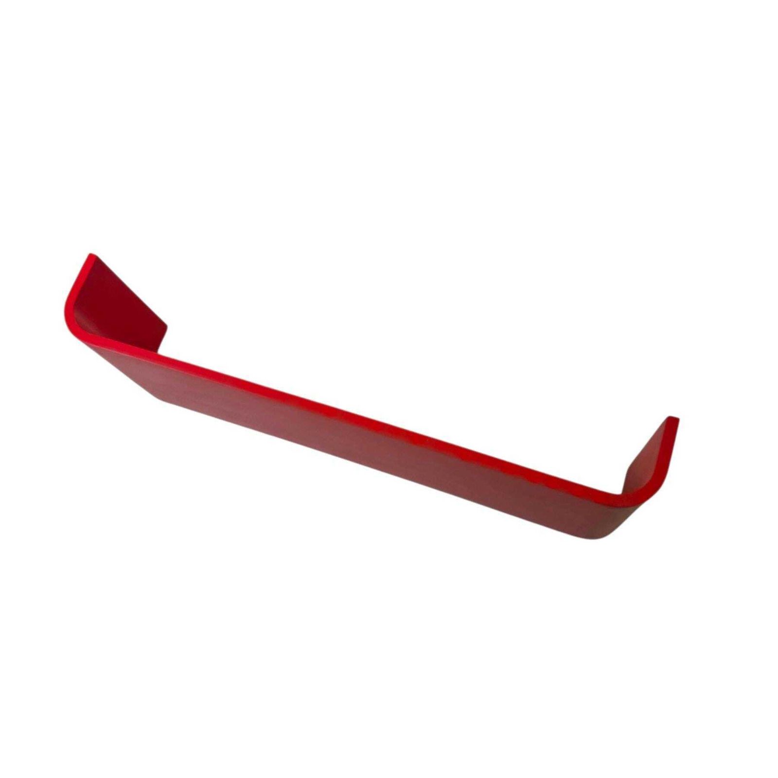 Furniture Vintage Post Modern Red Wooden Curved Wall Shelve photo
