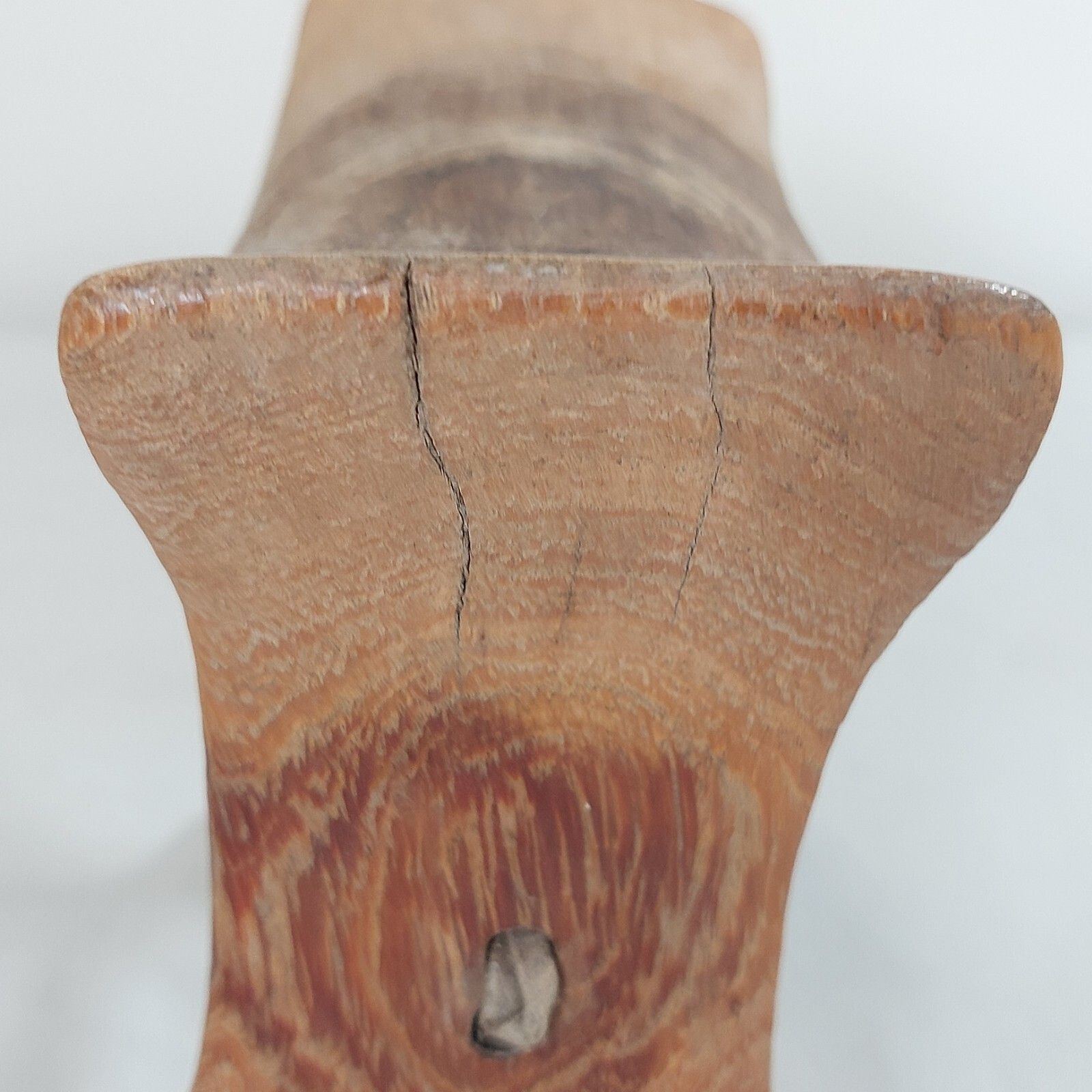 African Karamojong Wooden Headrest Neckrest Hand Carved Tribal Art Laburnum Wood photo vinterior