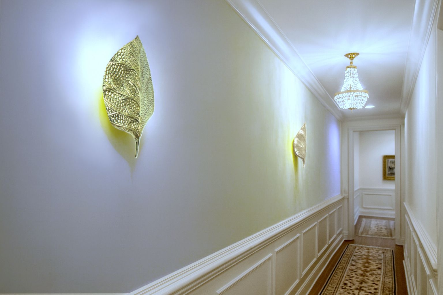 Pair Of Wall Lamp Art. A 017 Leaf   Brass   Bottega Gadda Milano photo furniture