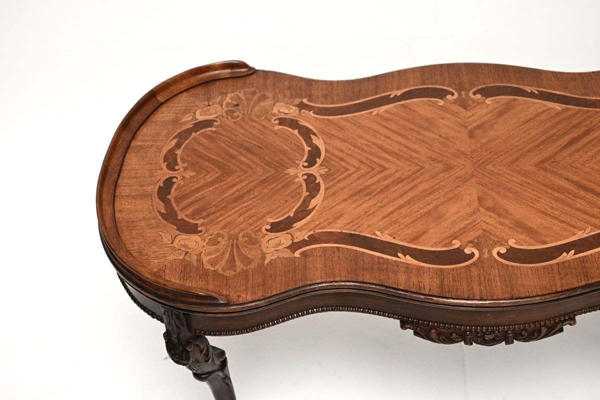 Antique French Inlaid Marquetry Coffee Table photo 975.0