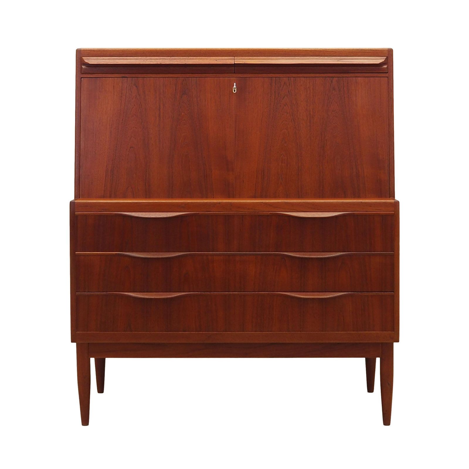 Teak Secretary, Danish Design, 1960s, Designer: Erling Torvits, Manufacturer: Klim Møbelfabrik