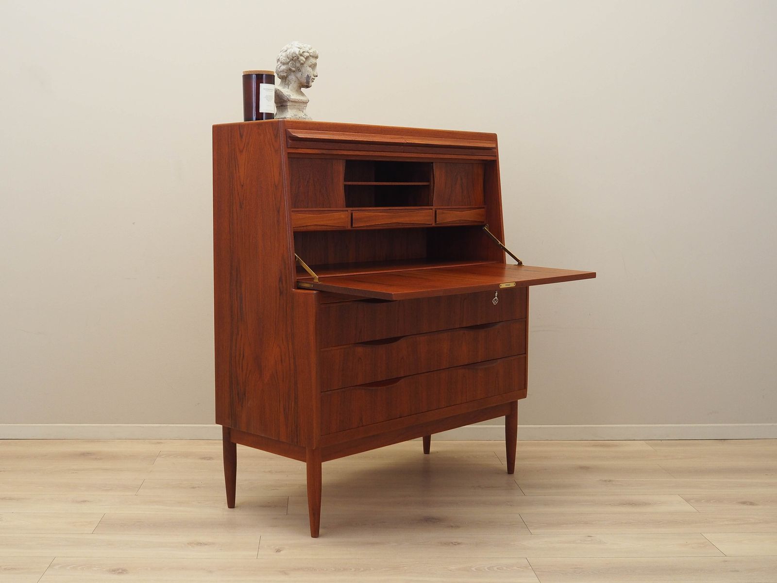 Teak Secretary, Danish Design, 1960s, Designer: Erling Torvits, Manufacturer: Klim Møbelfabrik photo buy