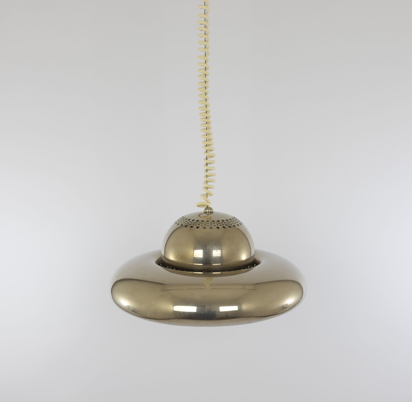 Nickel Fior Di Loto Pendant By Afra And Tobia Scarpa For Flos, 1960s photo vinterior