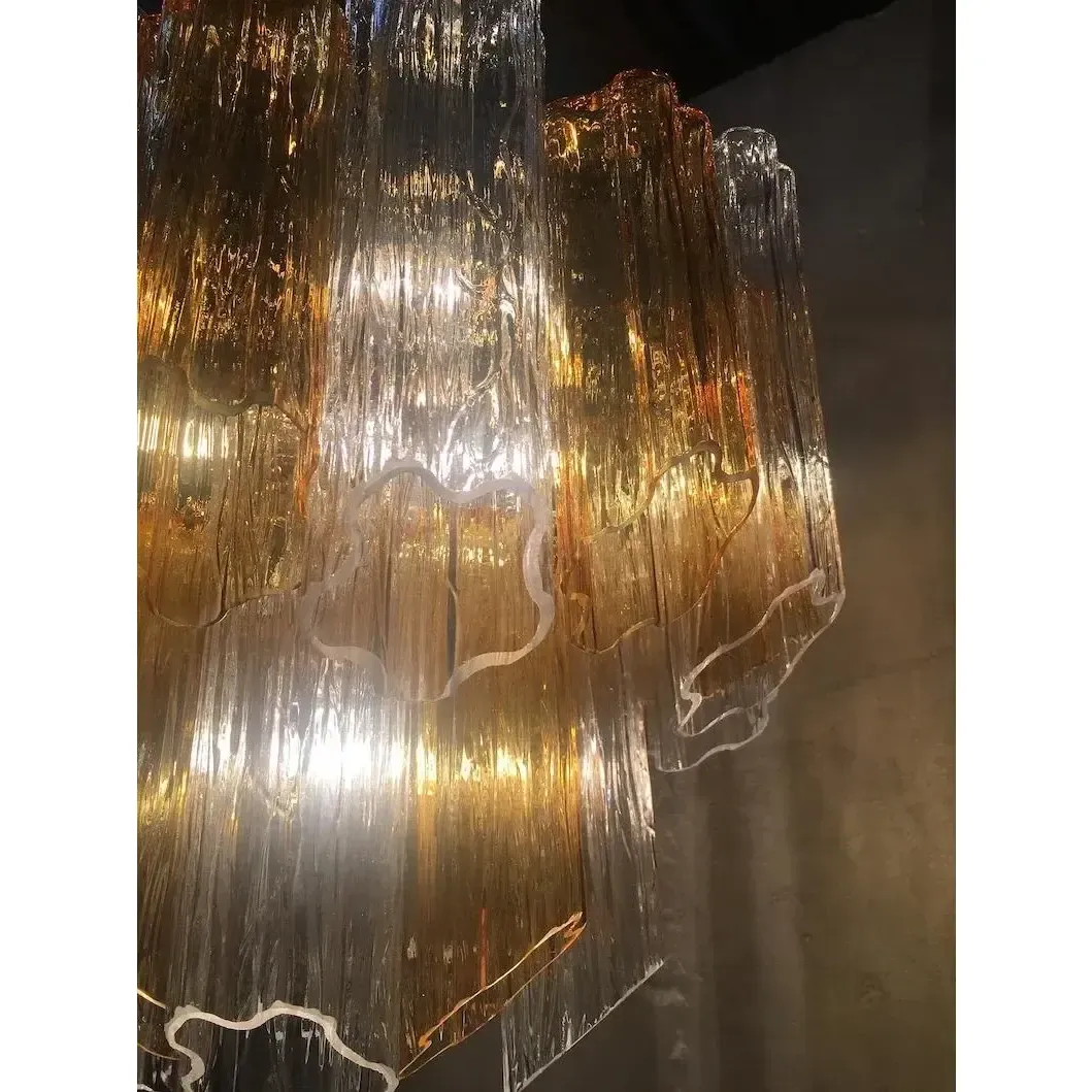 Striking Contemporary Murano Glass Sputnik Chandelier In Multicolor, Inspired By Mazzega Style photo vinterior