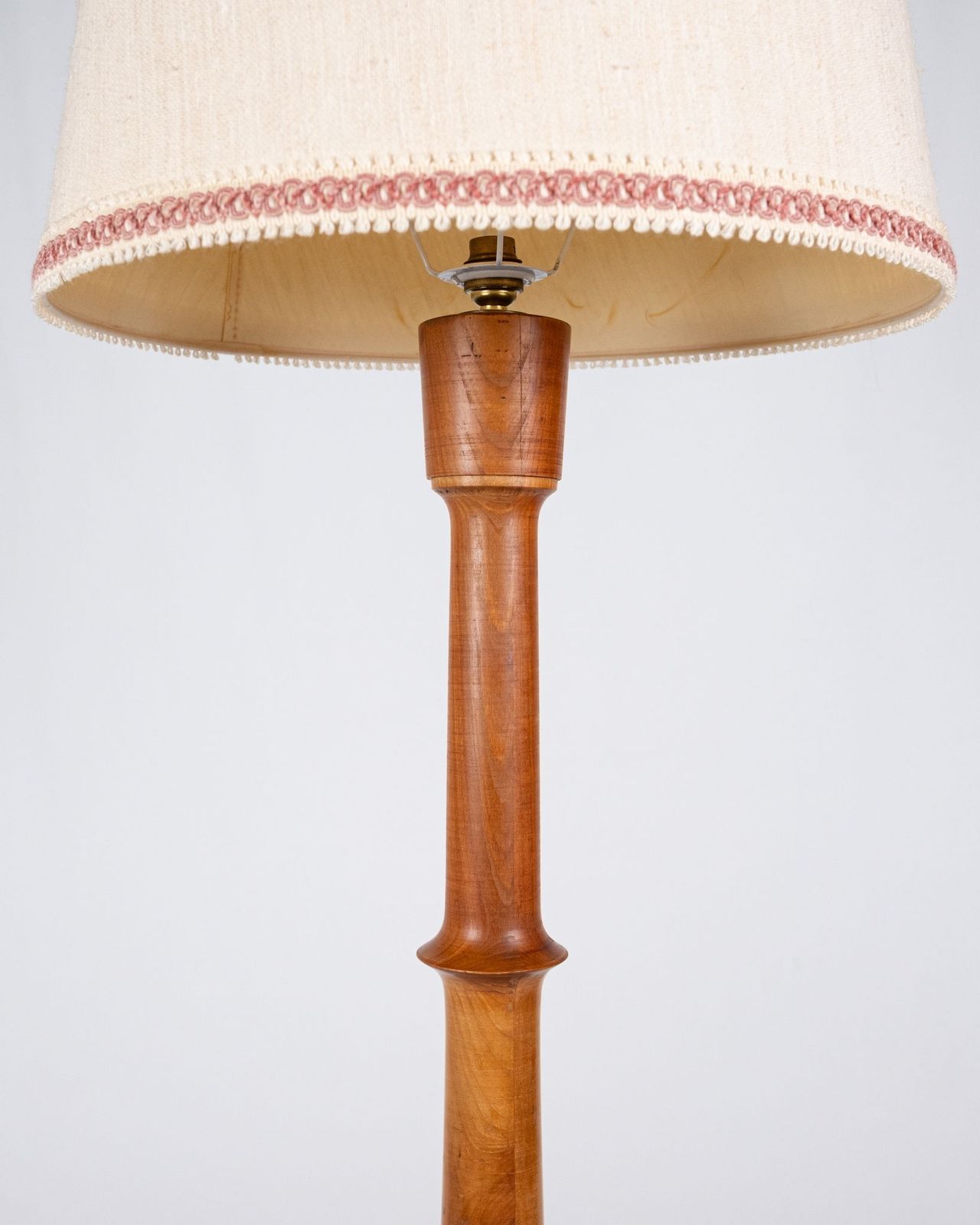 photo vinterior Pair Of Turned Wood Floor Lamps, France, Mid 20th Century