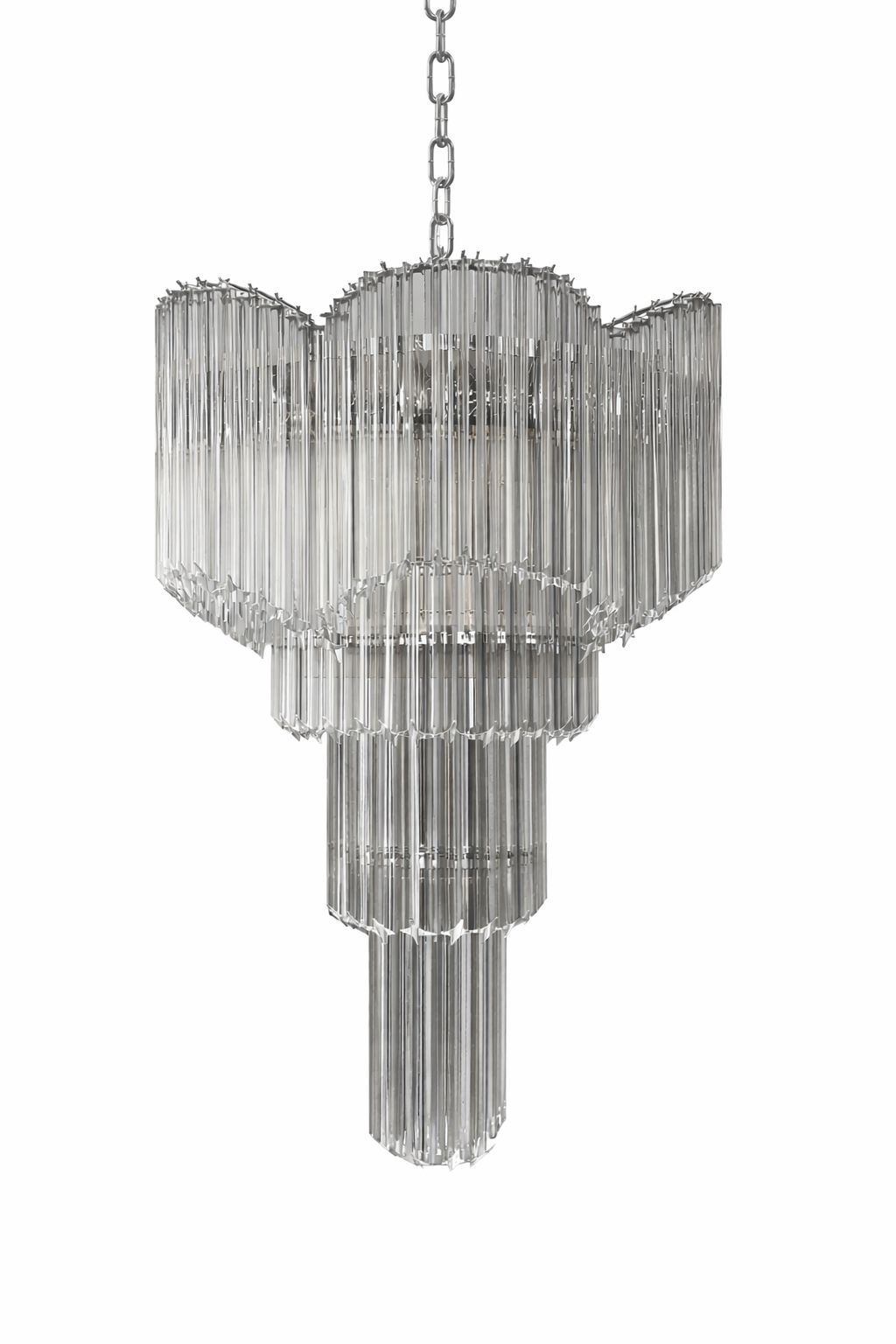 Murano Glass Sputnik Quadriedro Spyral Italian Chandelier In Decò Style photo Lighting