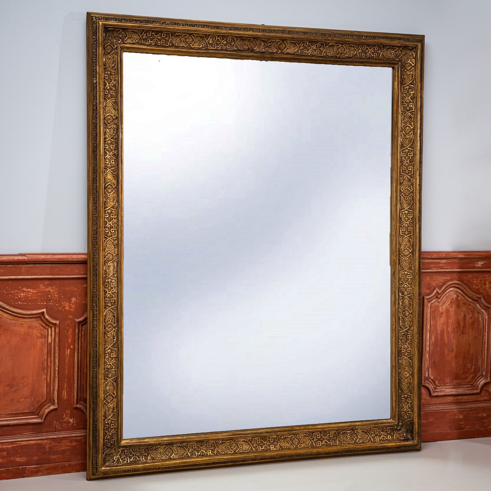 Large Gilt Régence Style Wall Mirror, France, 19th Century photo for sale