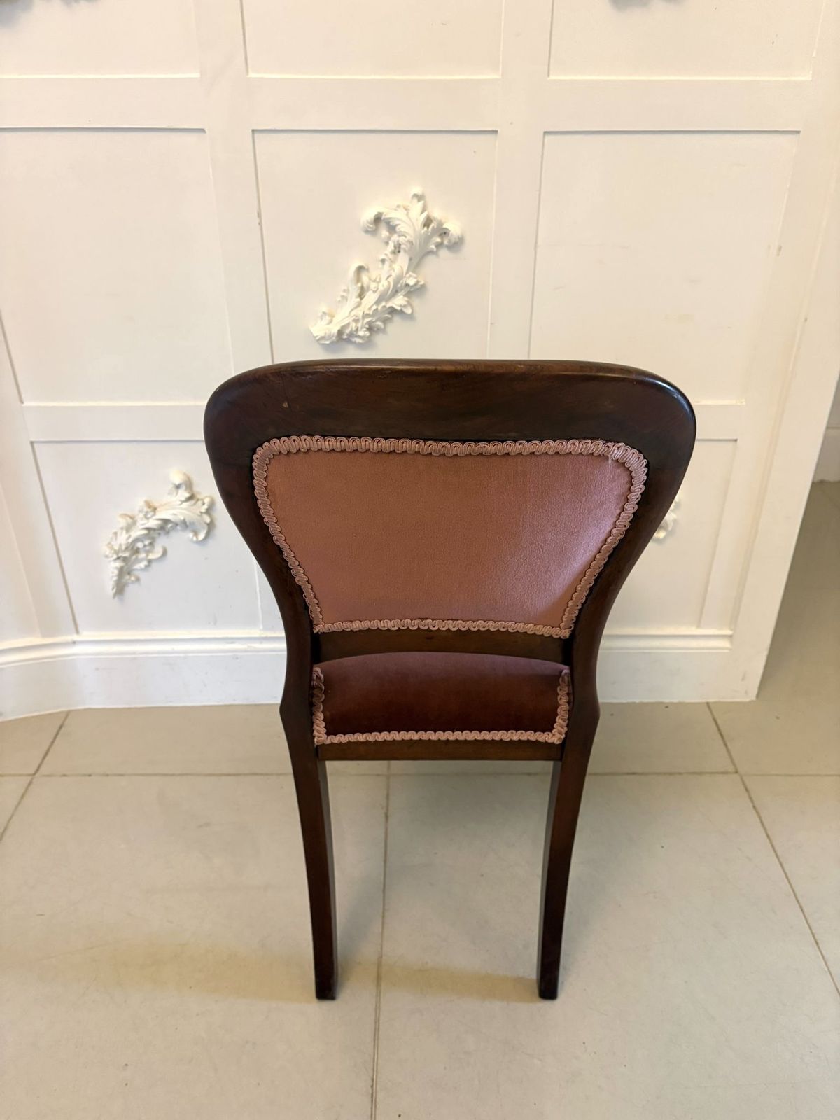 Antique Set Of 6 Mahogany Dining Chairs With Tulip Legs photo furniture