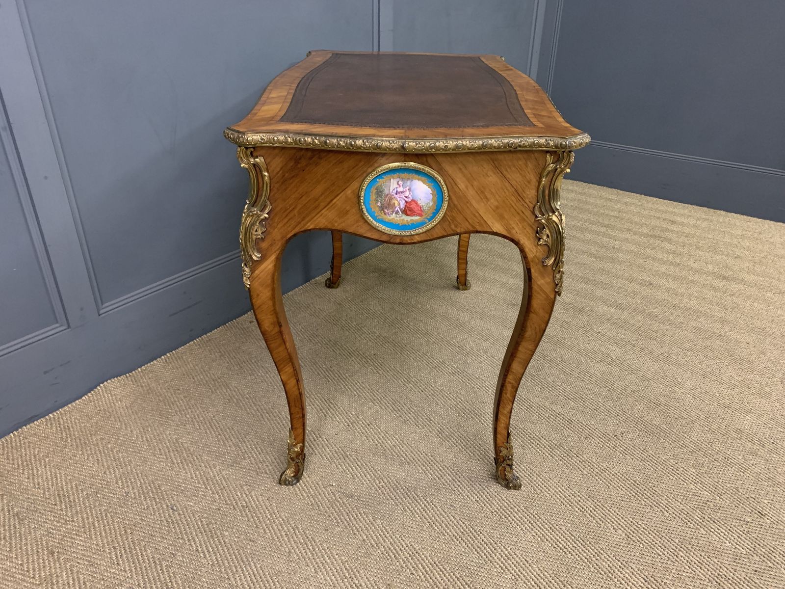 photo for sale French Tulip Wood Bureau Plat, 1800s