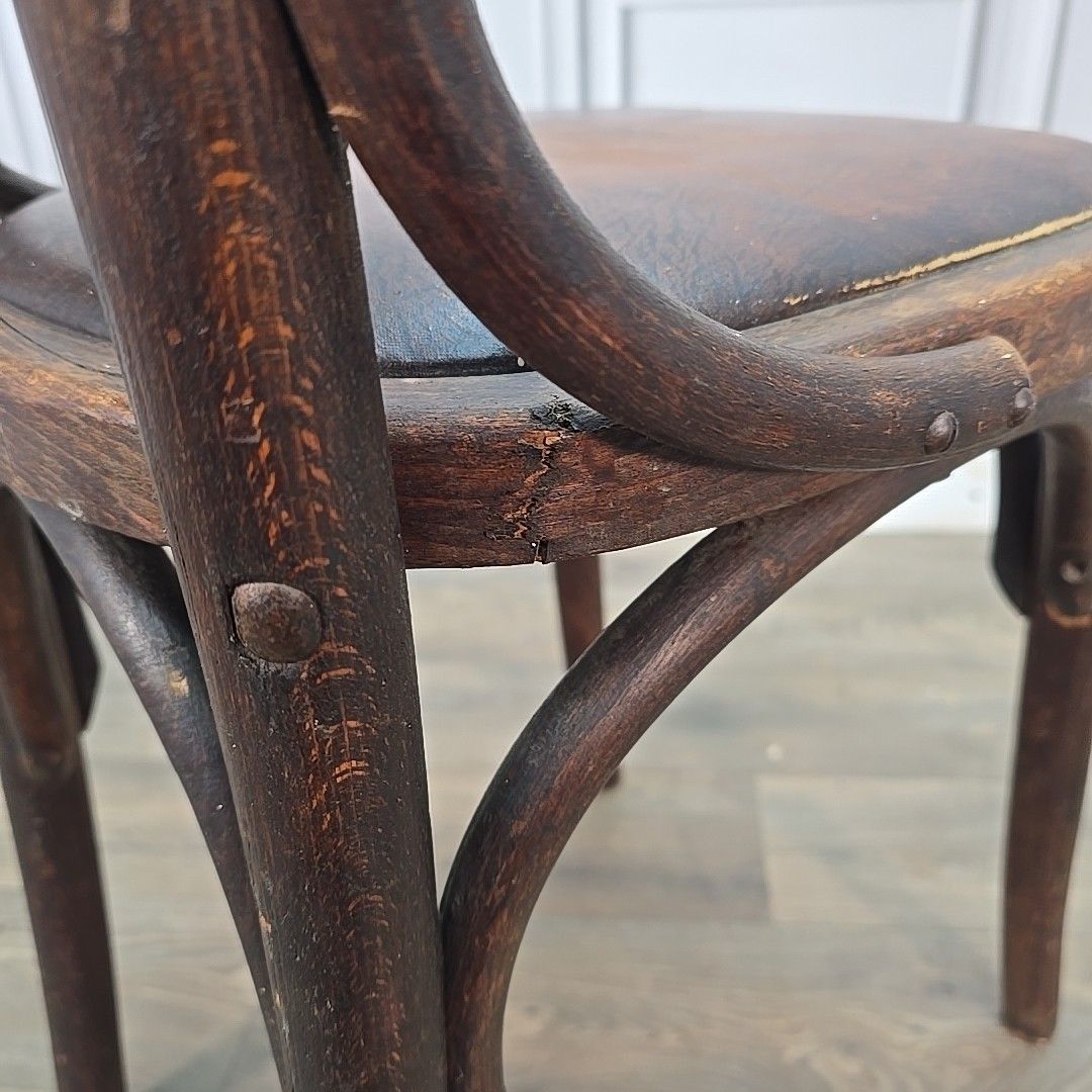 130.0 Antique Vintage Bentwood Chair Thonet Style Naafi Military Canteen Seating photo