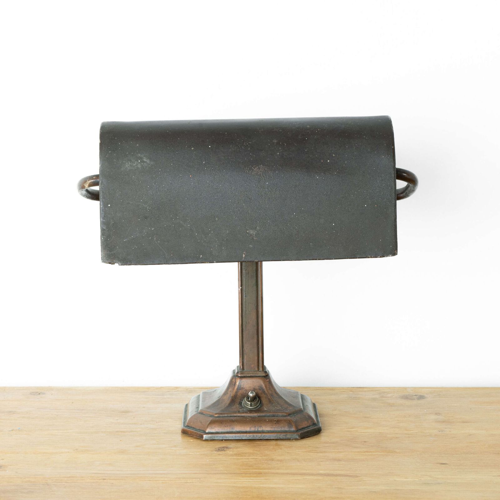 1930’s English Brass Banker's Lamp photo Lighting