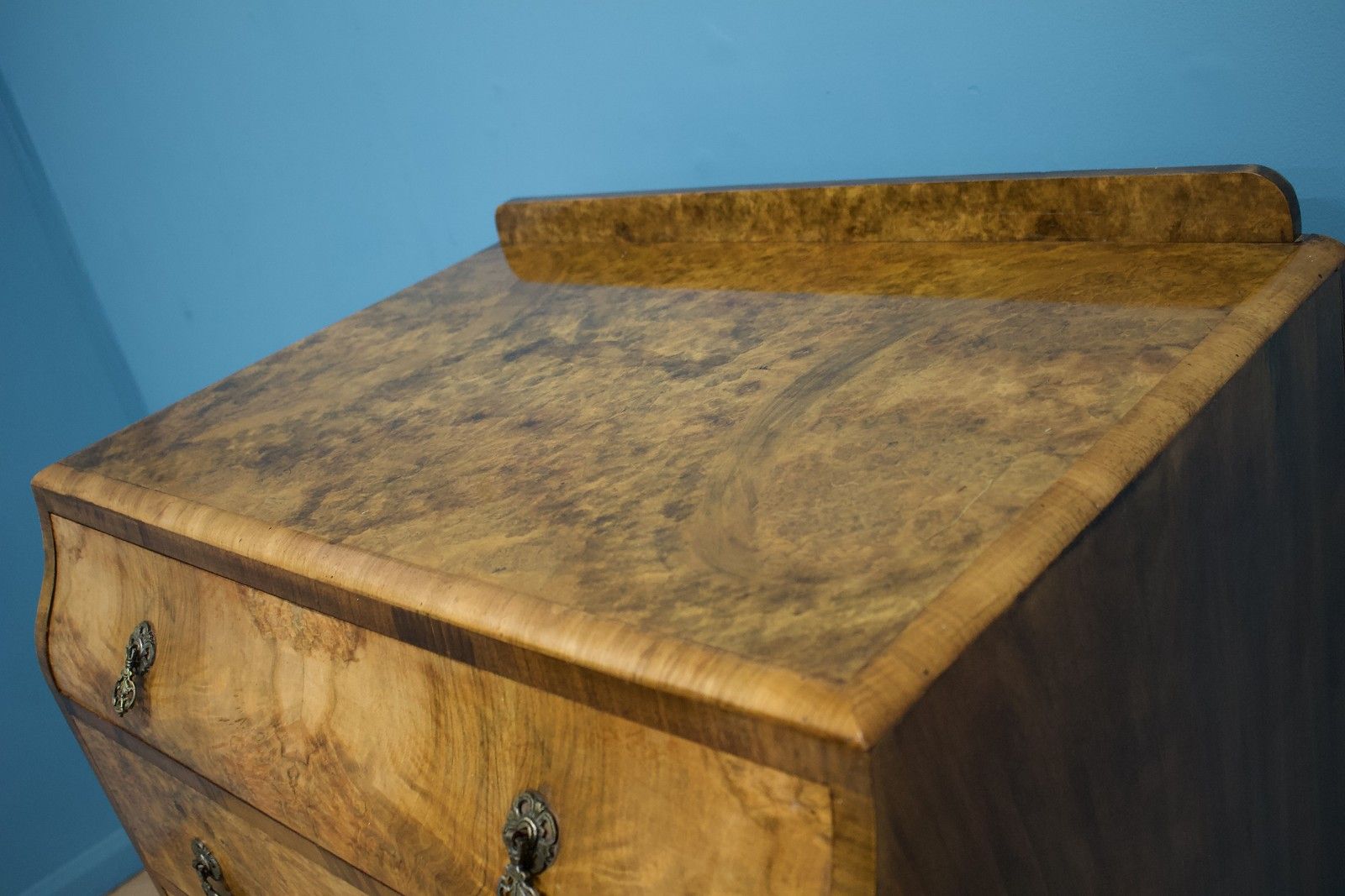 Art Deco Walnut Tallboy Linen Cabinet, 1930s #1689 photo buy