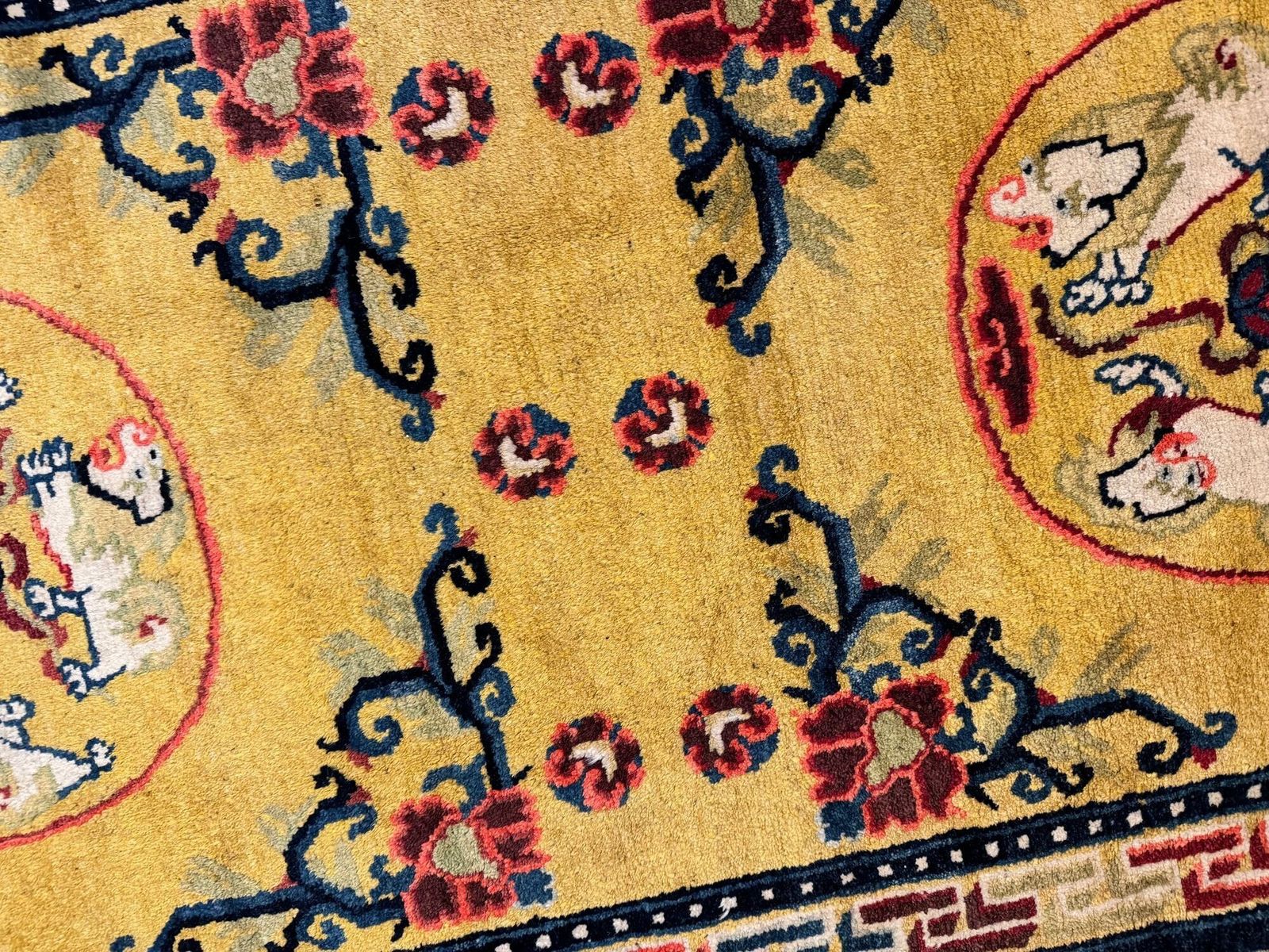 Textiles Antique Chinese Ningxia Rug 1.70m X 0.77m photo