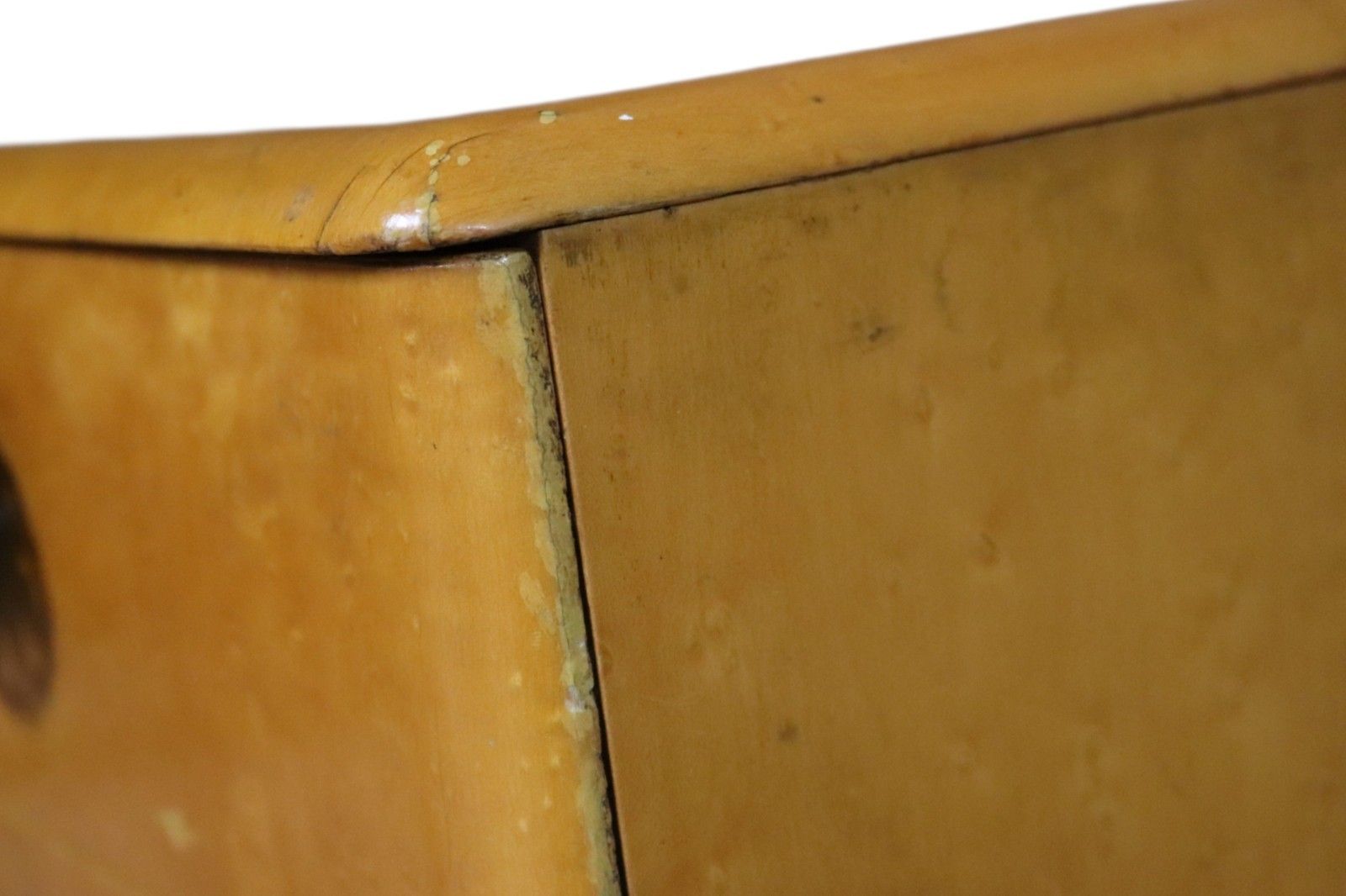 495.0 Pair Of Art Deco 1930s Birdseye Maple Bedside Cabinets Vintage Nightstands photo