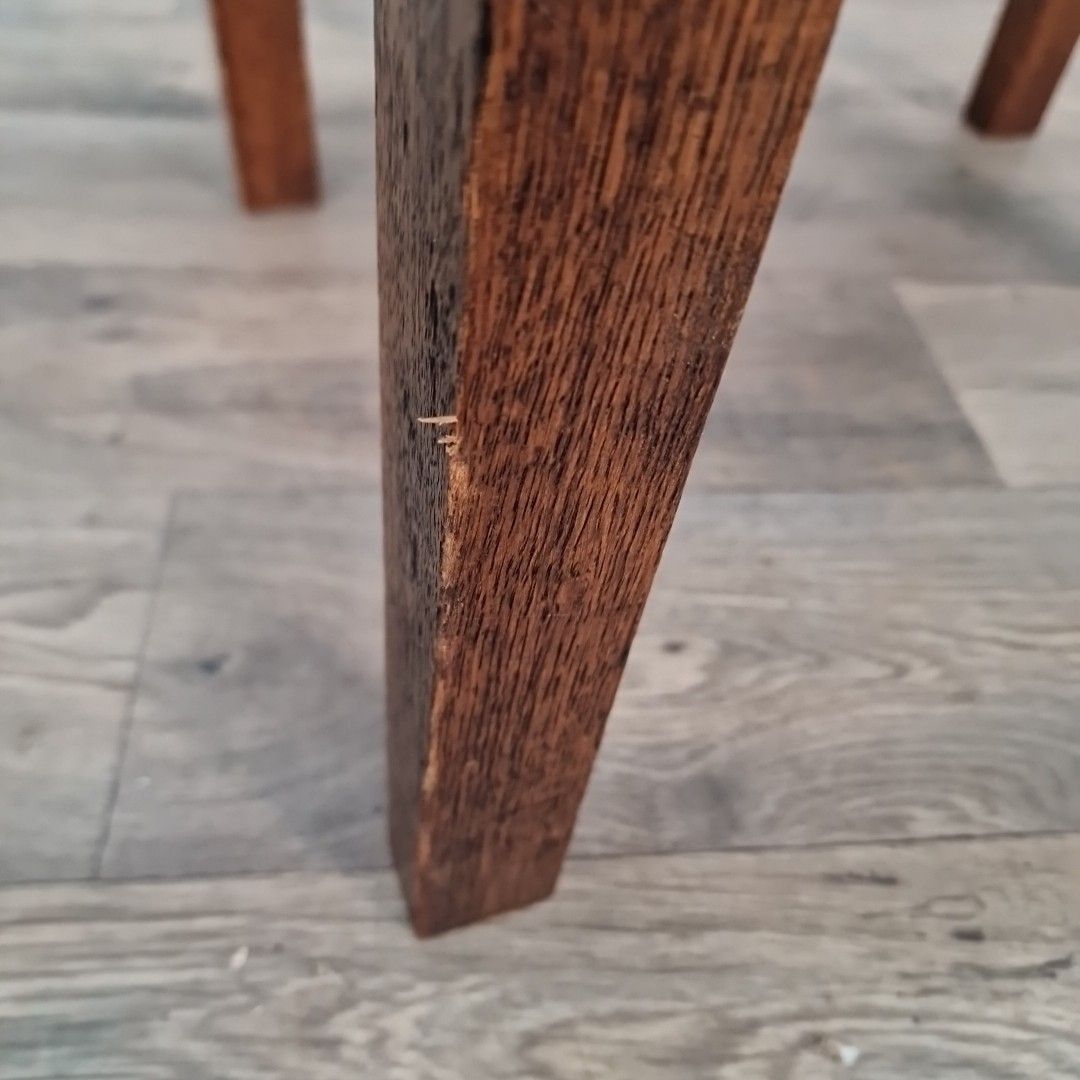 Furniture Vintage Oak Piano Sewing Stool Lift Up Seat Storage Arts & Crafts Style Retro photo