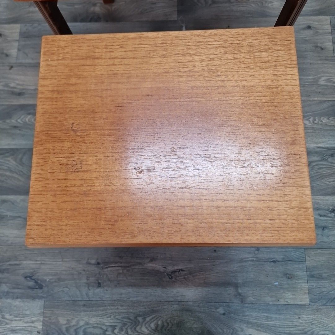 photo furniture Retro Nest Of Tables Vintage Mid Century Teak Veneer – Danish For Up Cycle