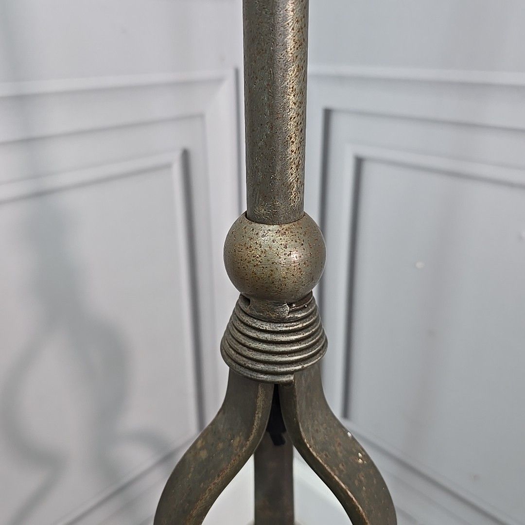 Vintage Standard Lamp Industrial Iron Metal Floor Light Tripod For Rewiring photo buy