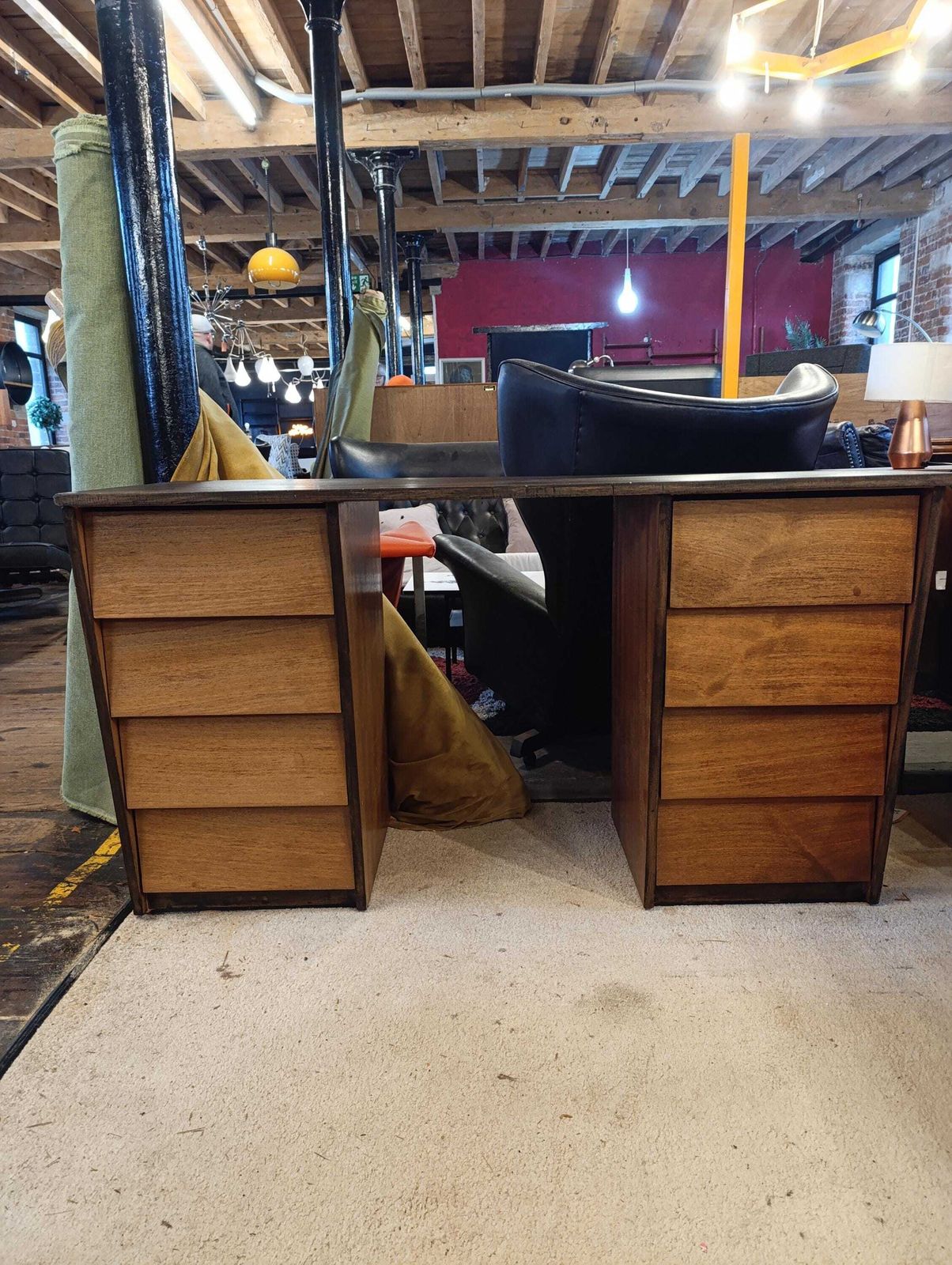Mid Century One Off Teak Desk, 1980s photo Furniture