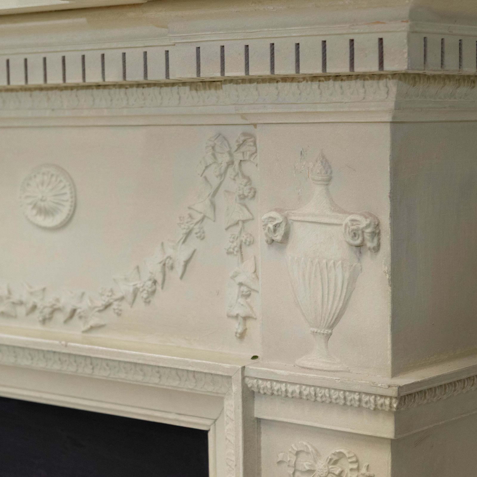 photo buy Reclaimed Ornate Regency Style Wooden Surround With Slate Slips