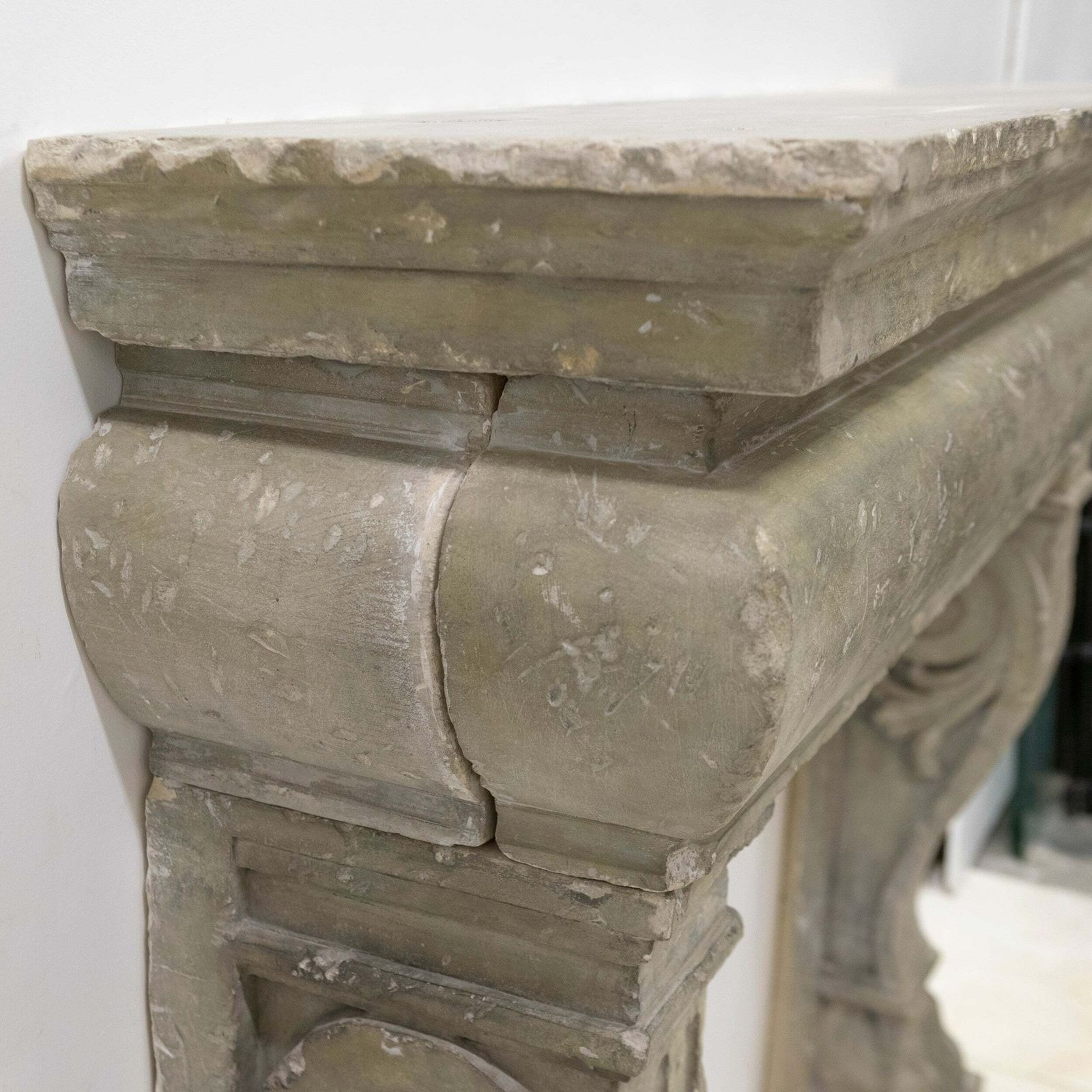7500.0 Ornate Carved Antique Stone Fireplace Surroud photo