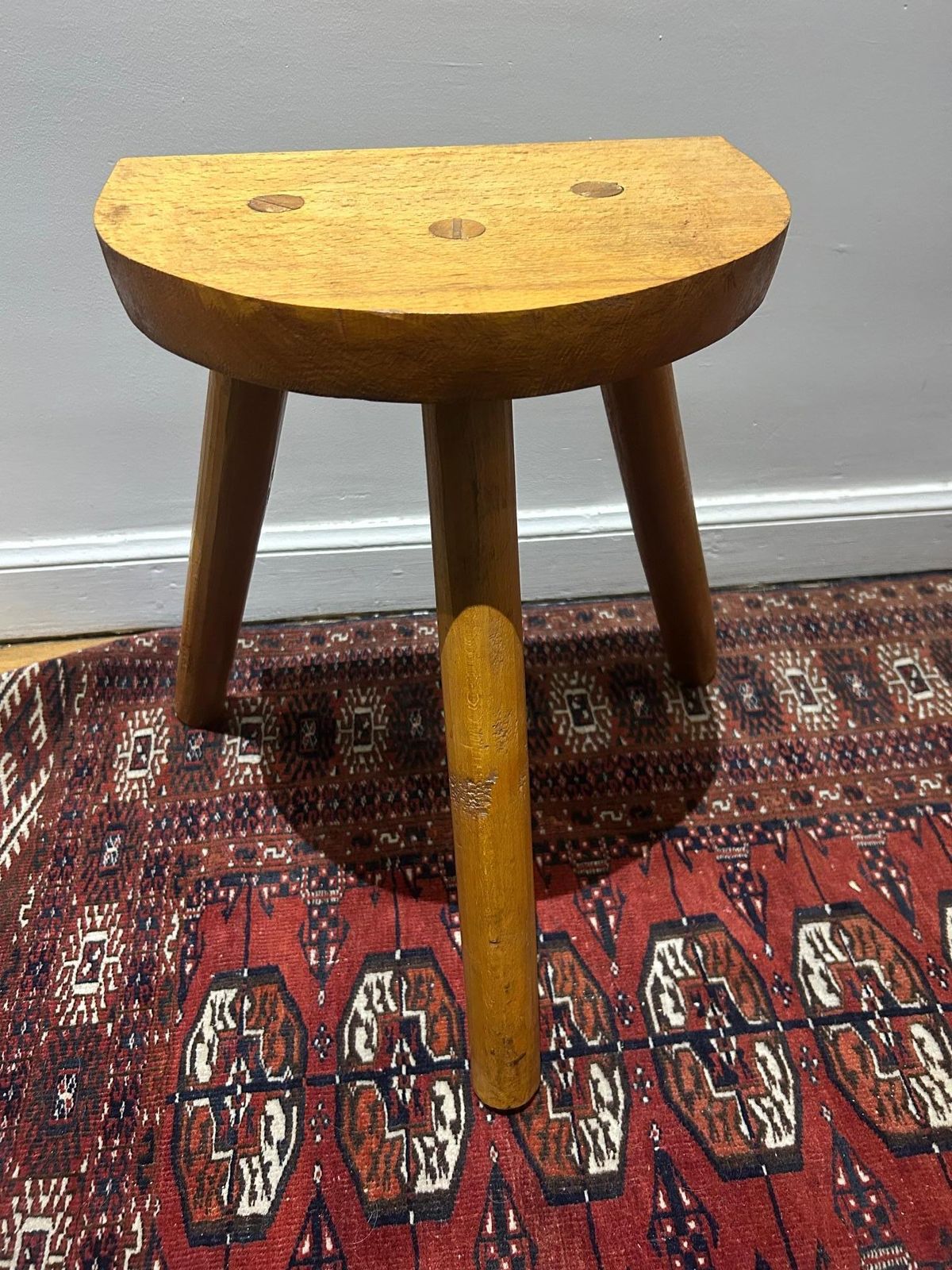 Brutalist Scandinavian Stool, 1950s photo vintage