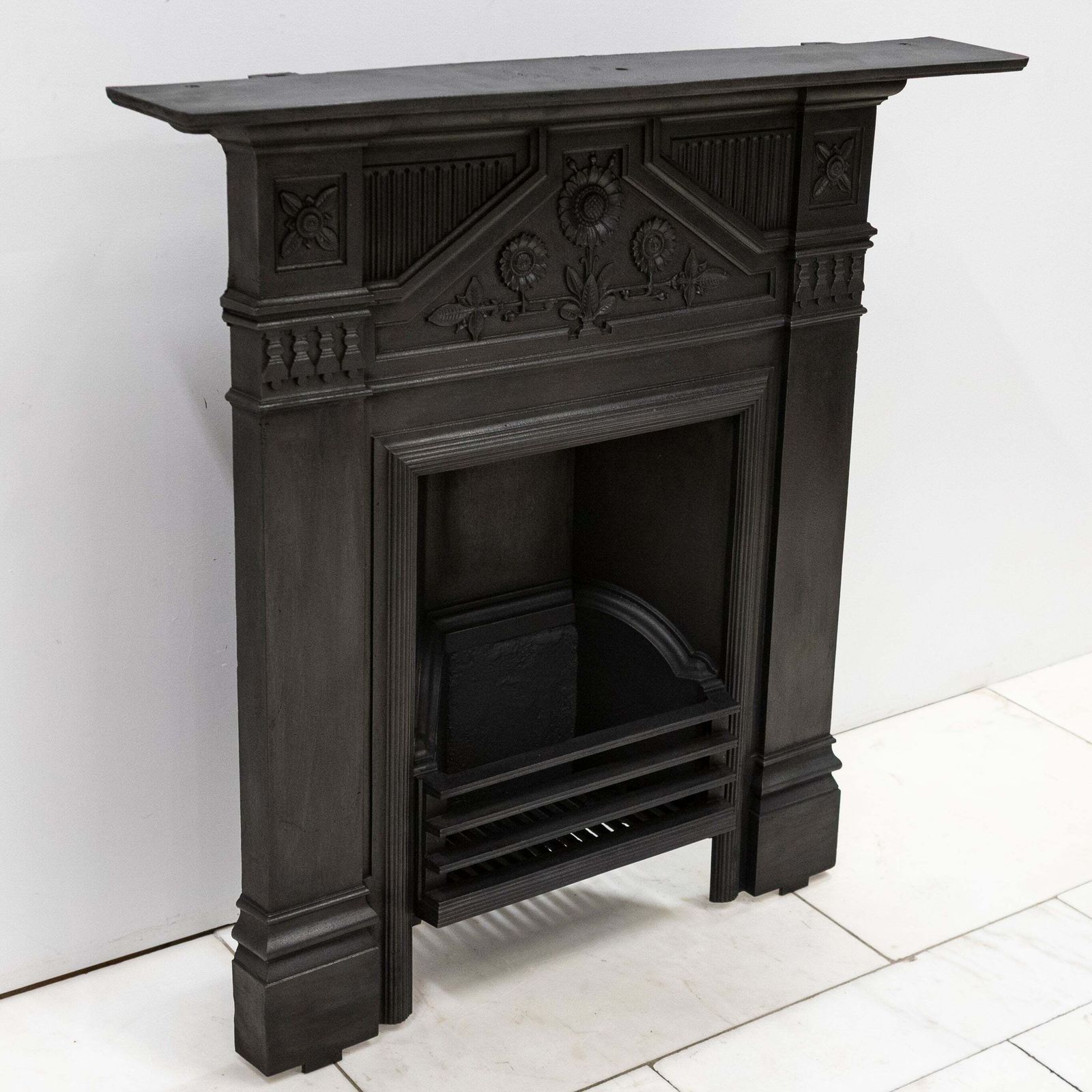 Antique Cast Iron "The Daisy" Combination Fireplace photo Home Fixtures