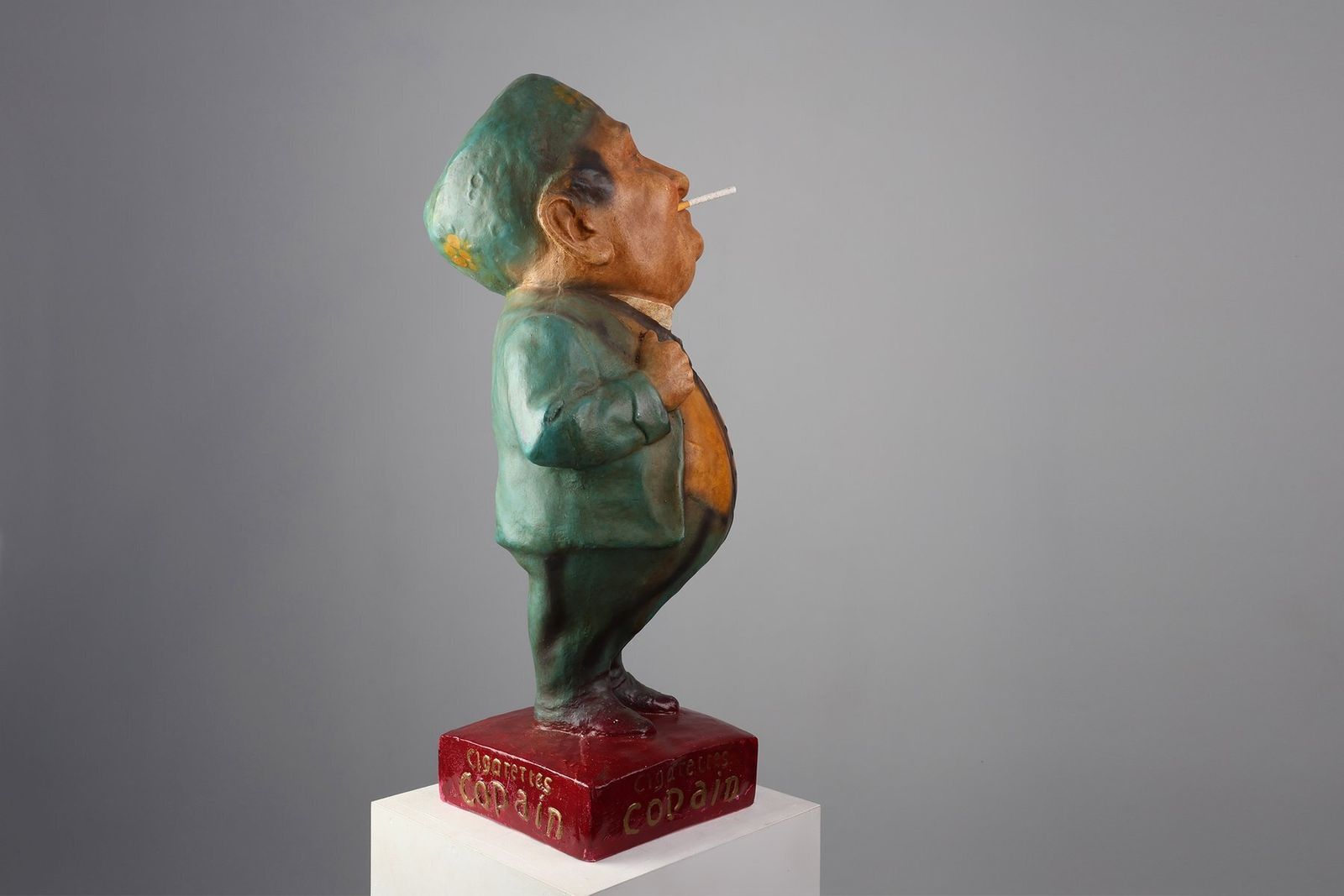 Art Deco Advertising Statue For Cigarettes Copain, France, 1920s photo vintage