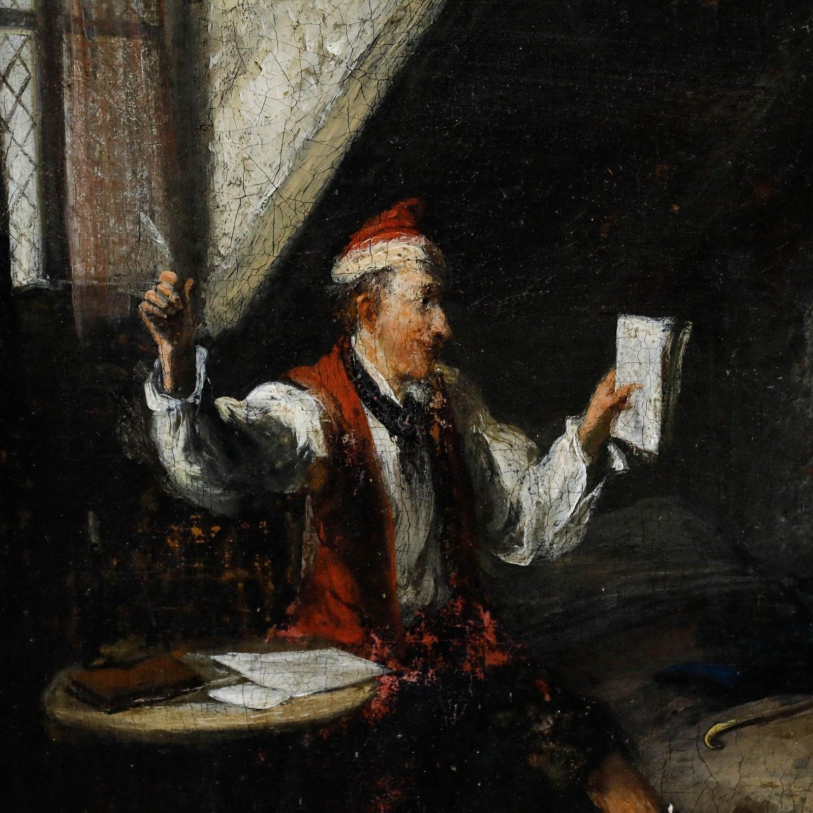 Framed 19th Century Oil The Poet's Inspiration photo Art