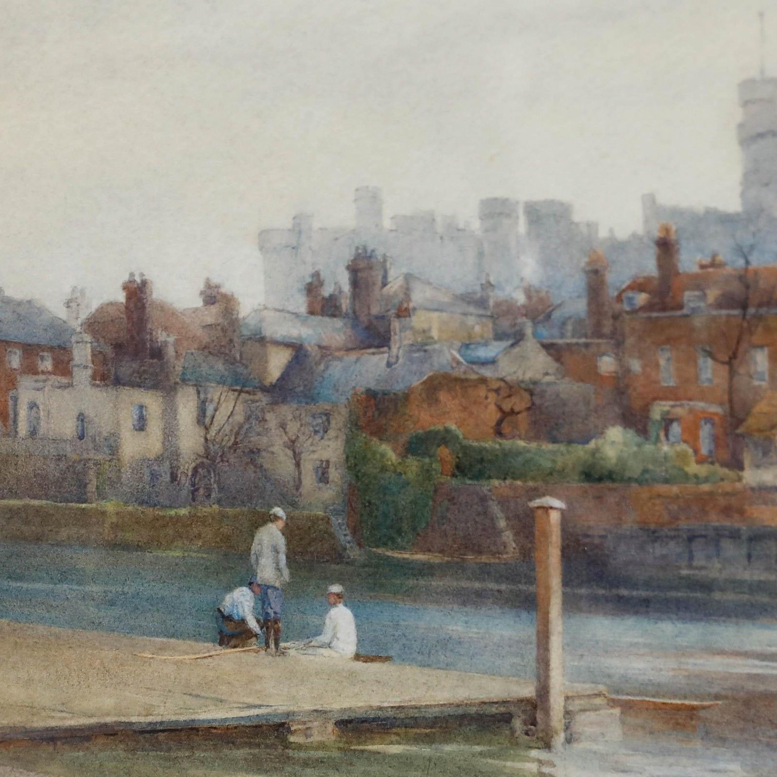 Russell Dowson (1841 1914) Framed 1888 Watercolour, Windsor From The Thames photo 295.0
