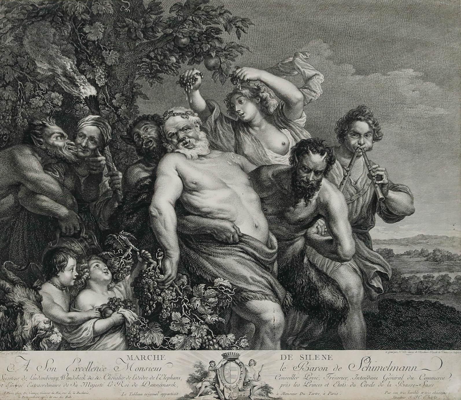 De Launay (1739 1792) After Rubens (1577 1640) Engraving, Marche De Silene photo furniture