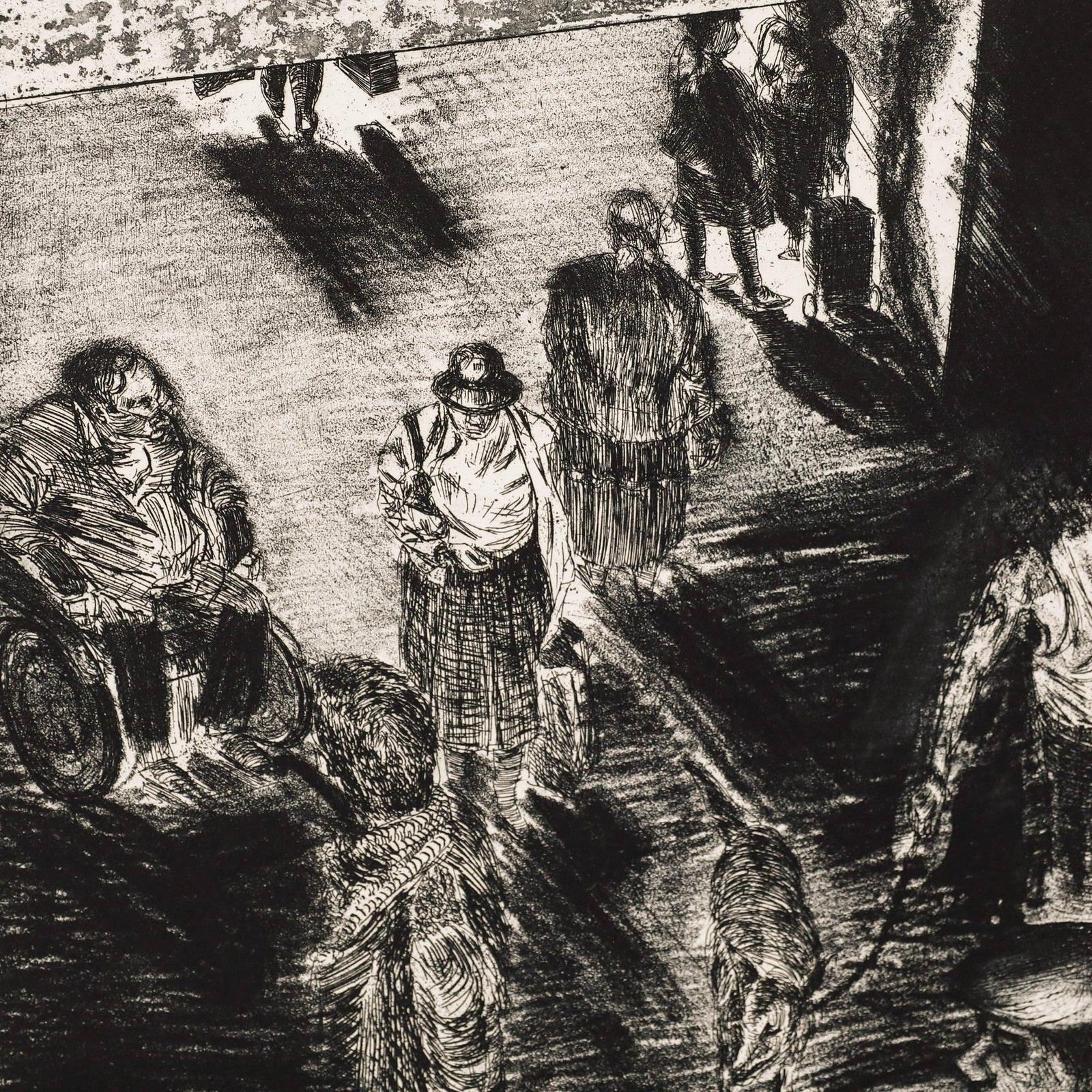 Toni Martina Re (1956 2017) 20th Century Etching, Market Row, Brixton photo Art