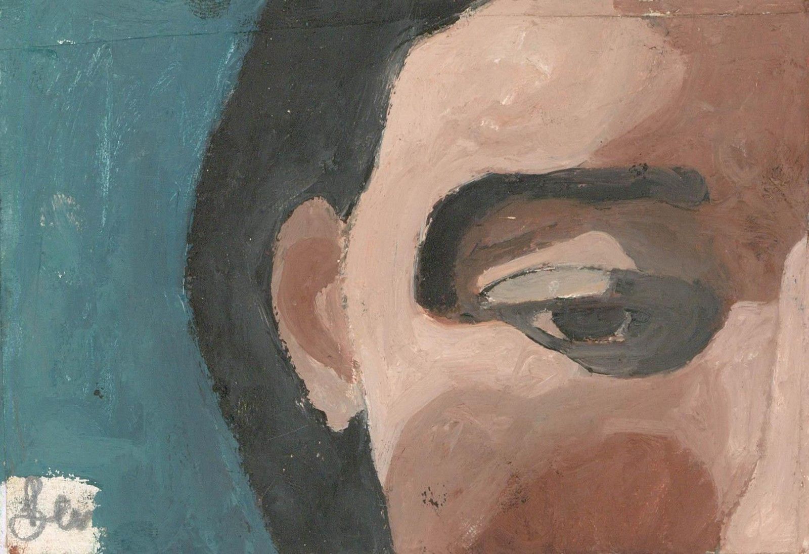 Ben Carrivick Contemporary Oil, Tired Eyes photo furniture