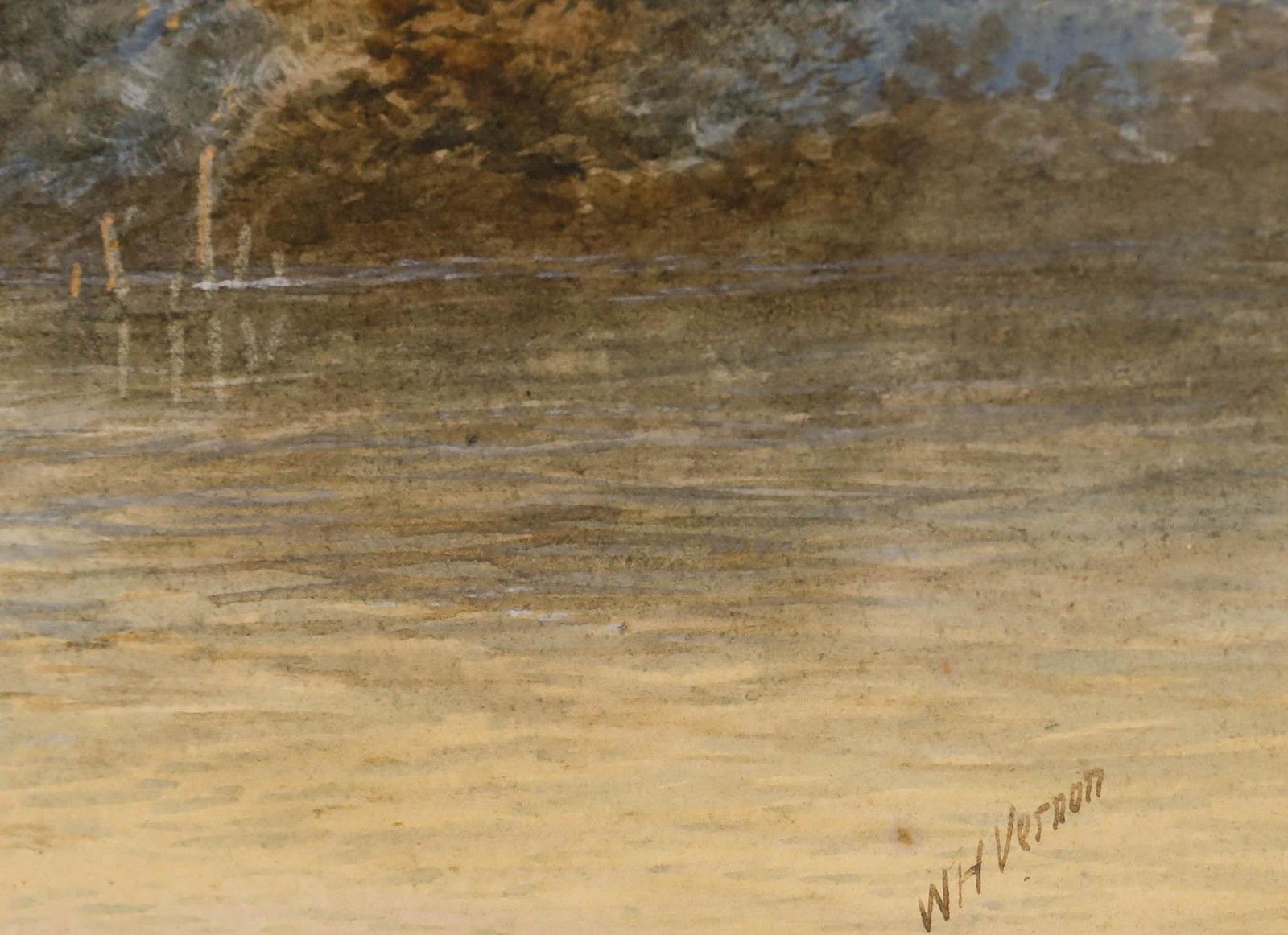 William Henry Vernon (1820 1909) Framed Watercolour, Punting On The River photo buy